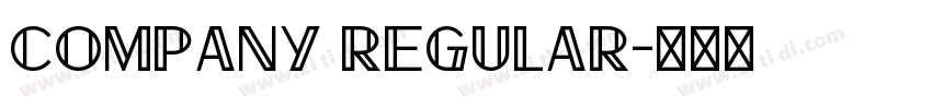 COMPANY REGULAR字体转换